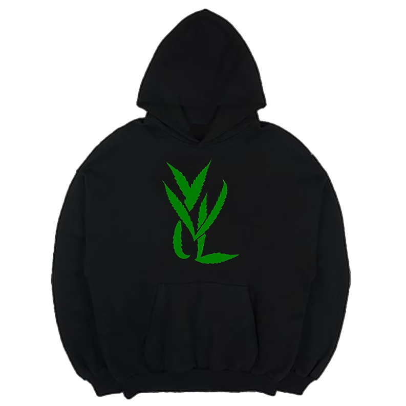GREEN ON BLACK HOODIE