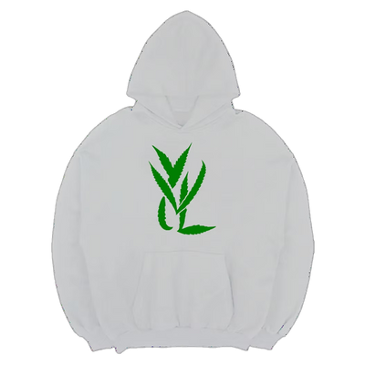 GREEN ON WHITE HOODIE