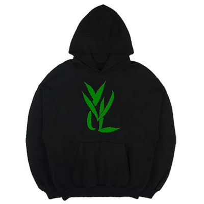 GREEN ON BLACK HOODIE